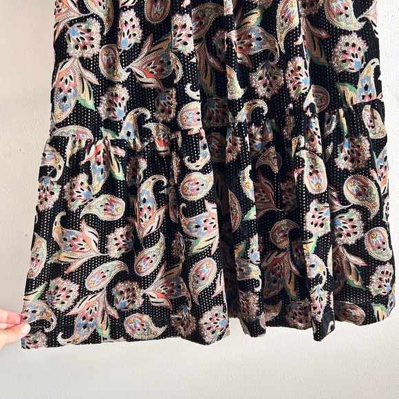 ba&sh Roane Midi Dress | Black Paisley | Size US 6 - Picture 12 of 16